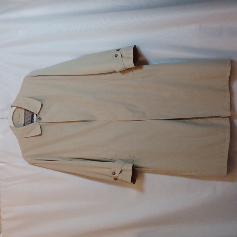 BROOKS 346 Tan Color Men's Trench Coat. Size 44R - Picture 1 of 16